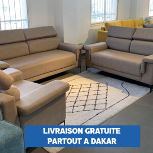 SALON CANAPE 6PLACES SIMILI CUIR COULEUR AU CHOIX CONFORMA