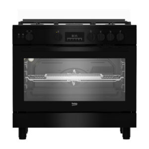 CUISINIERE BEKO 5FEUX 90X60 A GAZ NOIR BGGR11225GB