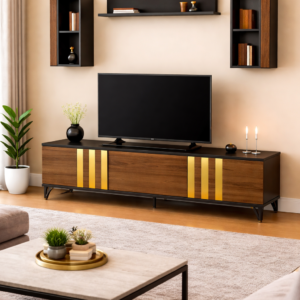 TABLE TELEVISEUR MFC40/MFC42 MARRON NOIR TVNM019