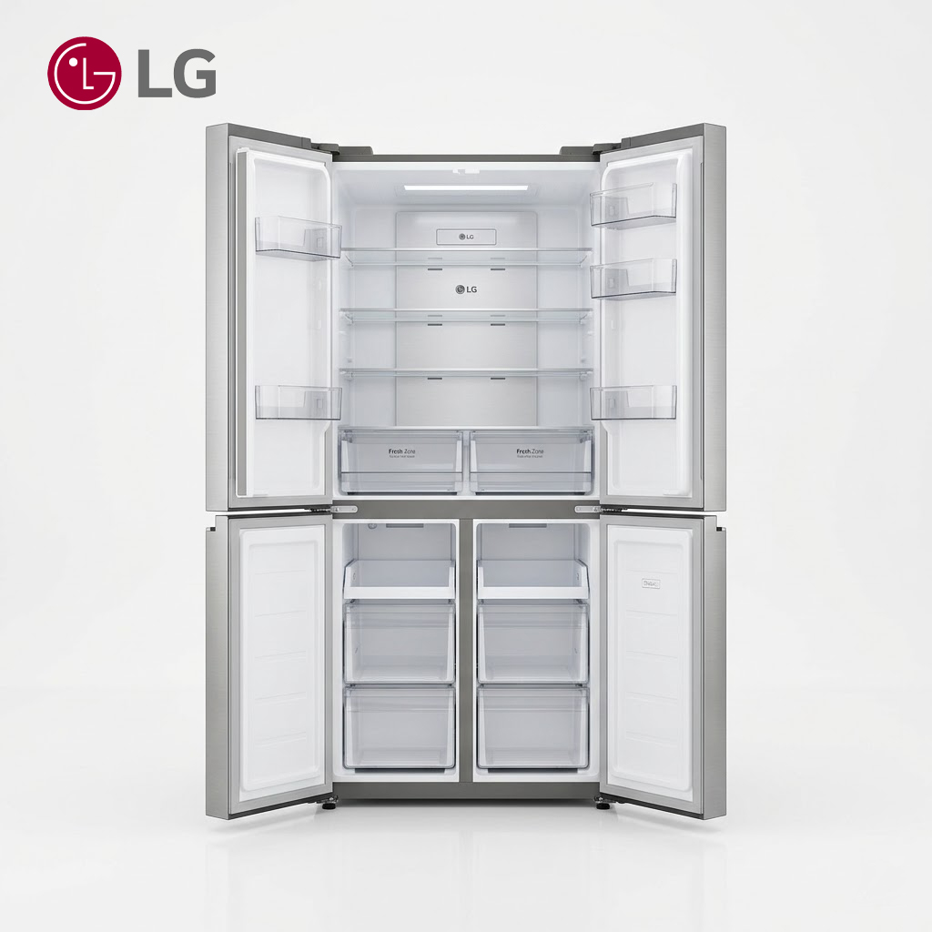 69e62f5cbee09_ccc.jpg REFRIGERATEUR LG SIDE BY SIDE 4PORTES 434LITRES INVERTER GRIS GCFB41FPLAM
