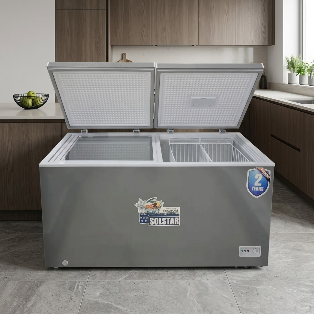 69ecb440e25bc_csolstar.jpg CONGELATEUR SOLSTAR HORIZONTAL 600LITRES GRIS CF579 ECDGSLVSS