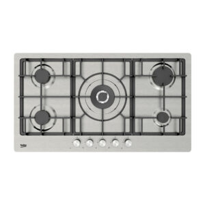 PLAQUE ENCASTRABLE BEKO 5FEUX 4F A GAZ 1F WOK INOX HIMW95226SXEL