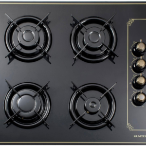 PLAQUE ENCASTRABLE KUMTEL 4FEUX 60X60 A GAZ JAUNE NOIR KO-40TAHDF