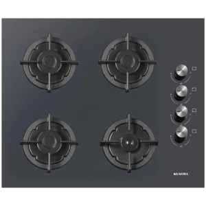 PLAQUE ENCASTRABLE KUMTEL 4FEUX 60X60 A GAZ GRIS VERT KO40TAHDF AOC