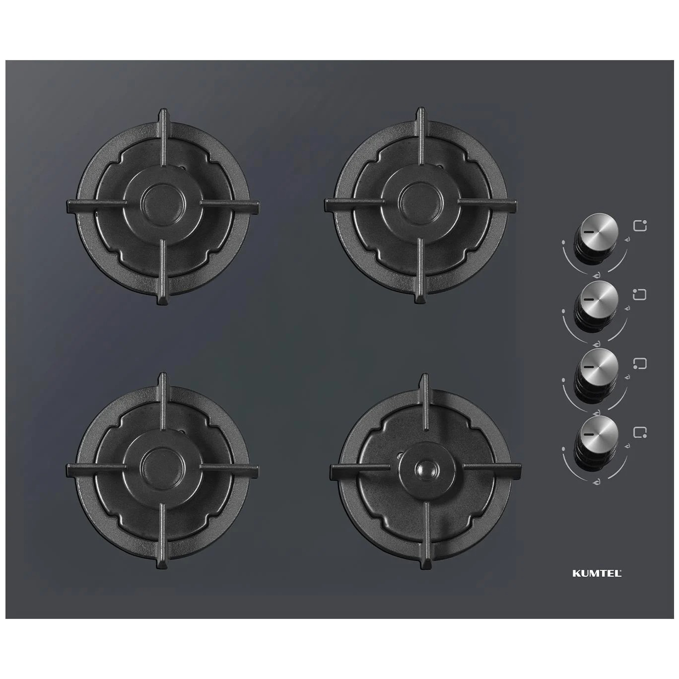 6a16d2d6a6e45_image_2026-05-27_111742812.png PLAQUE ENCASTRABLE KUMTEL 4FEUX 60X60 A GAZ GRIS VERT KO40TAHDF AOC