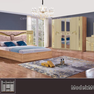 CHAMBRE A COUCHER 6BATTANTS 5PIECES BEIGE MC616