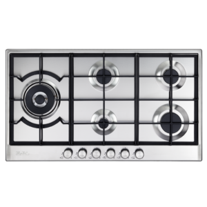 PLAQUE ENCASTRABLE ELBA 5FEUX 90X60 A GAZ GRIS ELIO95565 PG90012