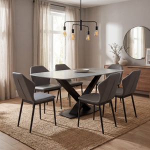 TABLE A MANGER 6PLACES 160X90 GRIS B