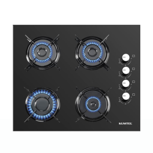 PLAQUE ENCASTRABLE KUMTEL 4FEUX 60X60 A GAZ NOIR KO-40TSHDF(D)