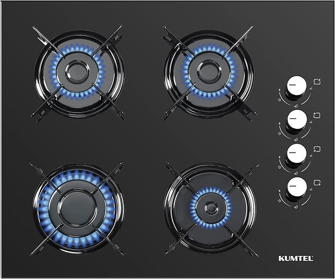 6aba51ac5e106_image_2026-09-28_113820226.png PLAQUE ENCASTRABLE KUMTEL 4FEUX 60X60 A GAZ NOIR KO-40TSHDF(D)