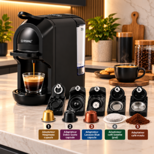 MACHINE A CAFE RISING MULTICAPSULE 5 EN 1 NOIR RS506