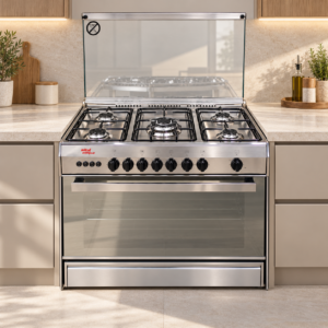CUISINIERE SILTAL 5FEUX 90X60 A GAZ INOX U90X60